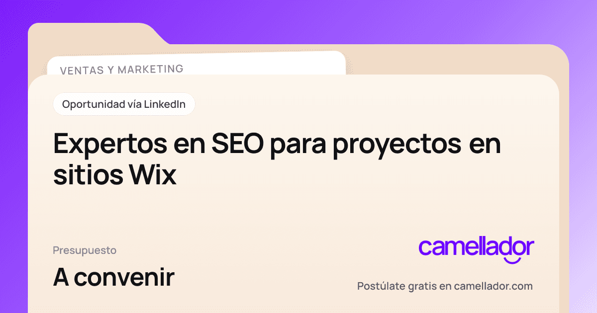 Vista previa del enlace con la marca de Camellador